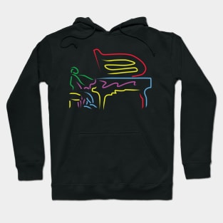 Colorful Pianist Modern Style Hoodie